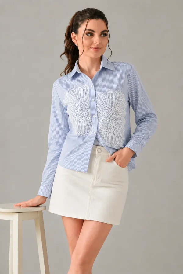 WOMENS_VISCOSE_RAYON_STRIPED_EMBROIDERED_SHIRT