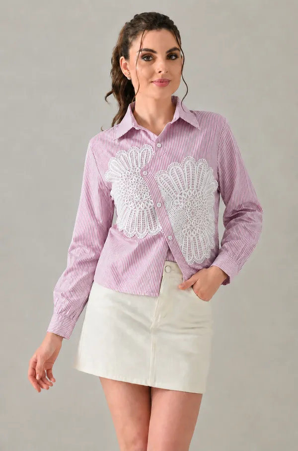 WOMENS_VISCOSE_RAYON_STRIPED_EMBROIDERED_SHIRT