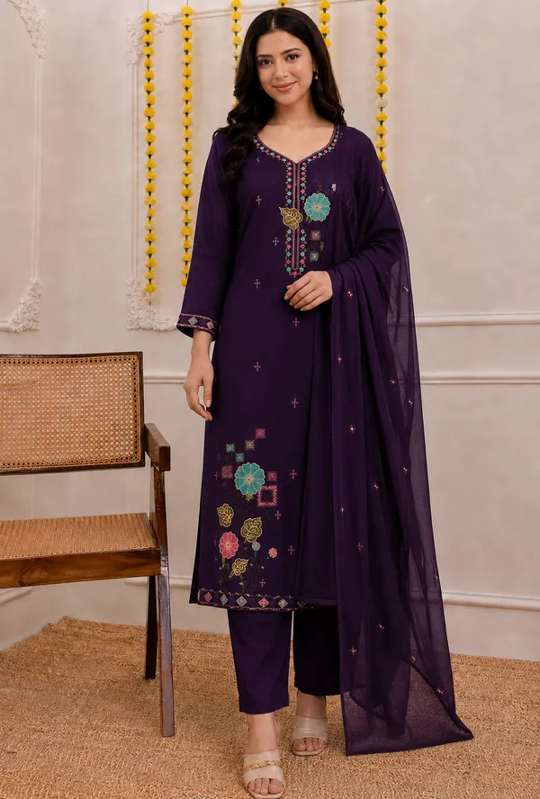 Women’s_Mul_Chanderi_Embroidered_Kurta_Set_with_Dupatta_|_Elegant_Ethnic_Wear_Kurta_Pant_Set_|_Festive_&_Party_Wear