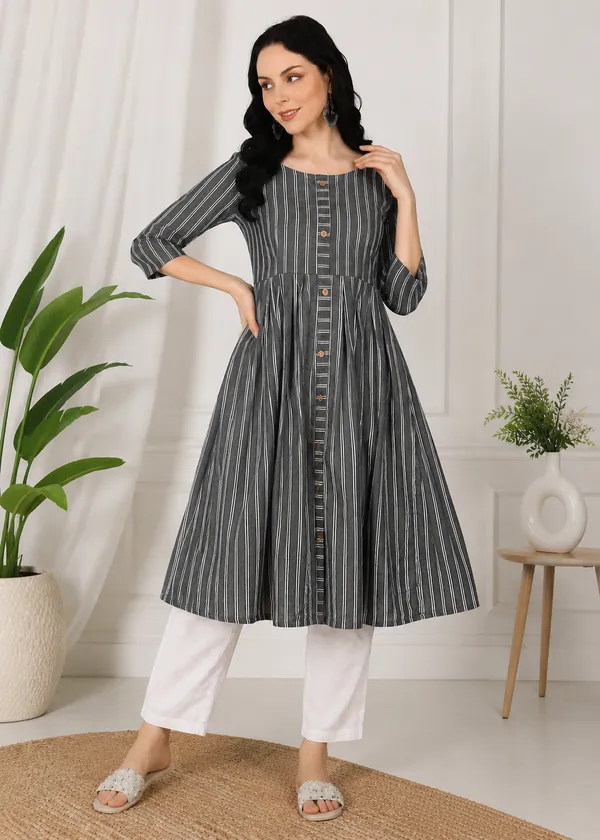 Women's_Pure_Cotton_Striped_A-Line_Kurta_|_Stylish_Casual_&_Office_Wear_Kurti_for_Women