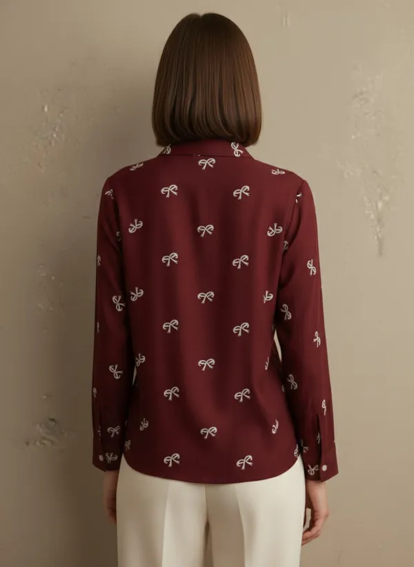 Women’s_Rayon_Embroidered_Shirt_|_Soft_Premium_Fabric_|_Elegant_Full-Sleeve_Casual_&_Office_Wear_Top_(Maroon)