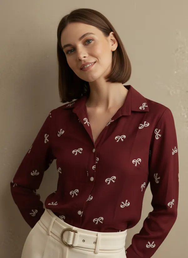 Women’s_Rayon_Embroidered_Shirt_|_Soft_Premium_Fabric_|_Elegant_Full-Sleeve_Casual_&_Office_Wear_Top_(Maroon)