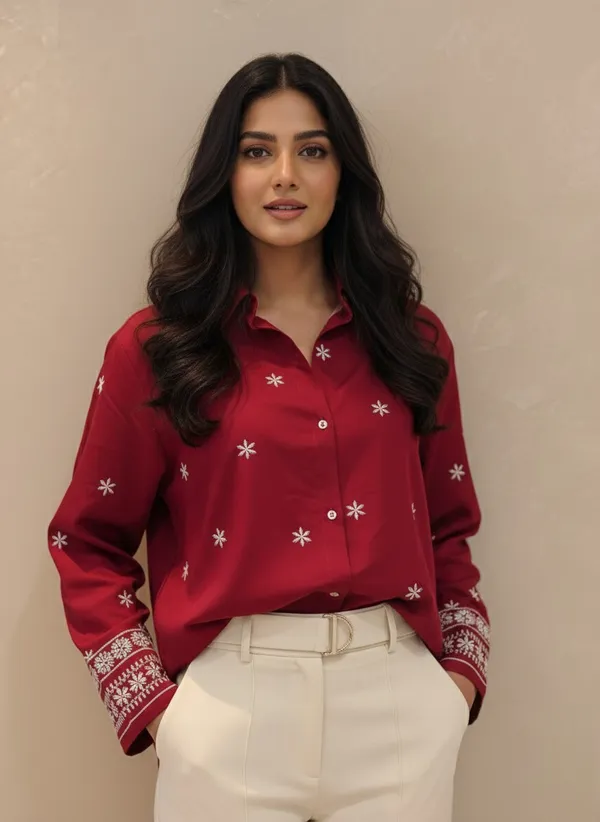 Women’s_Rayon_Embroidered_Shirt_|_Soft_Rayon_Fabric_|_Elegant_All-Over_Embroidery_|_Full_Sleeve_Casual_Wear_Shirt(Maroon)