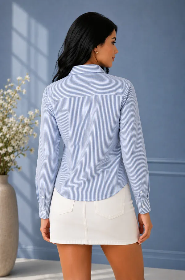 Women's_Viscose_Rayon_Blue_Striped_Patch_Embroidery_Shirt_|_Premium_Collared_Casual_Office_Wear_Top