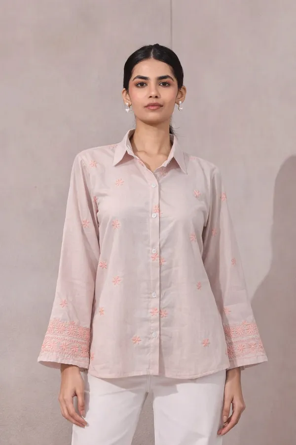 Women�s_Viscose_Rayon_Embroidered_Shirt,_Floral_Embroidery_Casual_Top_for_Women,_Full_Sleeve_Button_Down_Western_Wear,_Office_&_Daily_Wear_Shirt_(Pink1)