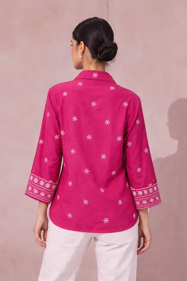 Women�s_Viscose_Rayon_Embroidered_Shirt,_Floral_Embroidery_Casual_Top_for_Women,_Full_Sleeve_Button_Down_Western_Wear,_Office_&_Daily_Wear_Shirt_(Pink3)