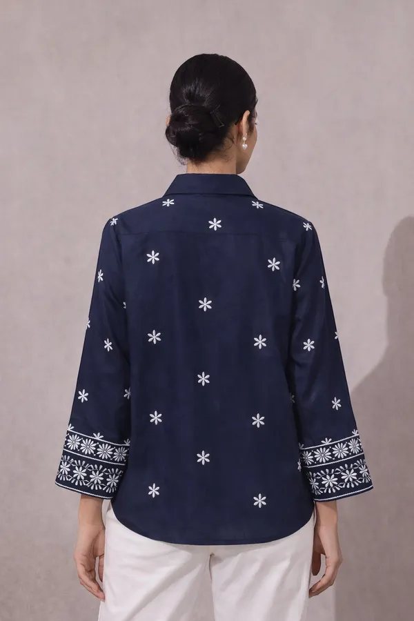 Women_Viscose_Rayon_Embroidered_Shirt_|_Stylish_Floral_Casual_Top_|_Full_Sleeve_|_Office_Wear_(Blue1)
