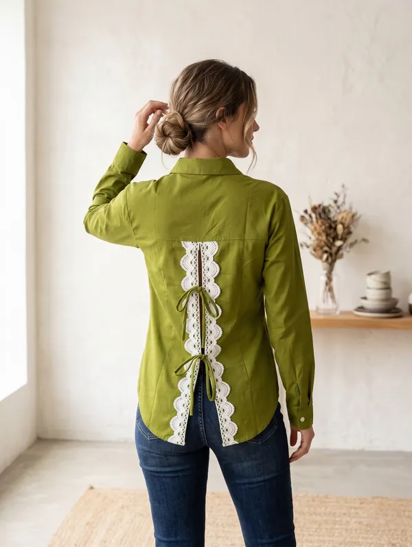 Women�s_Cotton_Embroidered_Shirt_Blue_|_Floral_Embroidery_Casual_Wear_Shirt_for_Women_|_Soft_Cotton_Stylish_Top_5