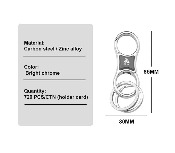 Silver_steel_Keychain_For_Unisex