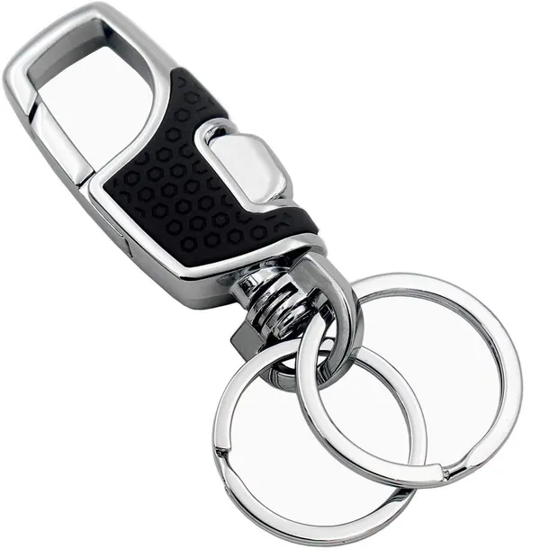 Silver_&_Black_Stainless_steel_Keychain_For_Unisex