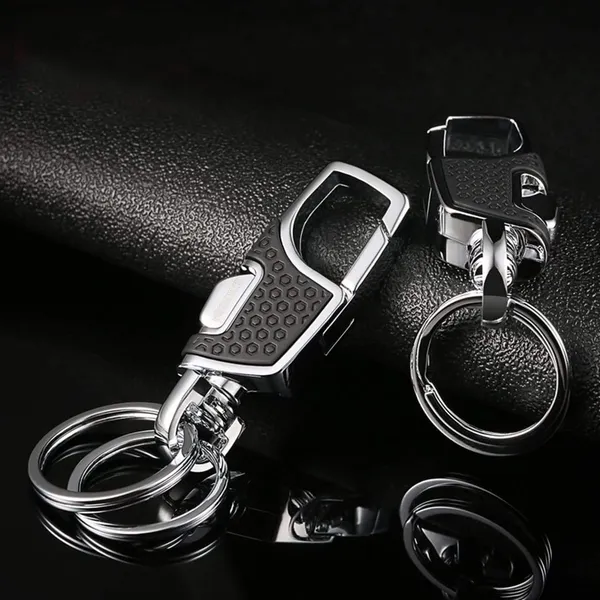 Silver_&_Black_Stainless_steel_Keychain_For_Unisex
