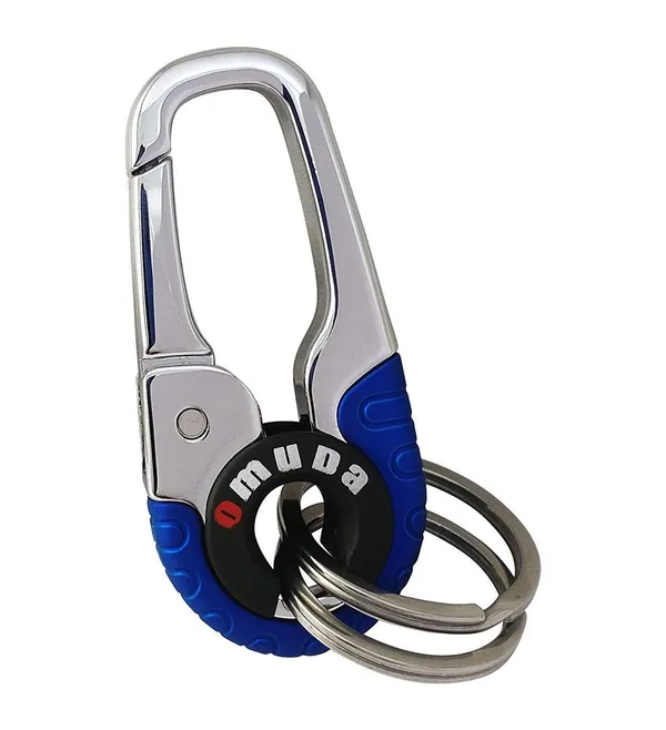 Silver_&_Blue_Stainless_steel_Keychain_For_Unisex