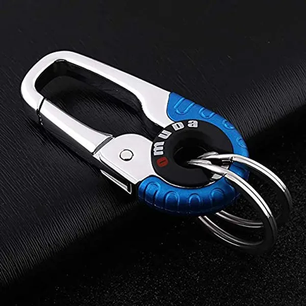 Silver_&_Blue_Stainless_steel_Keychain_For_Unisex