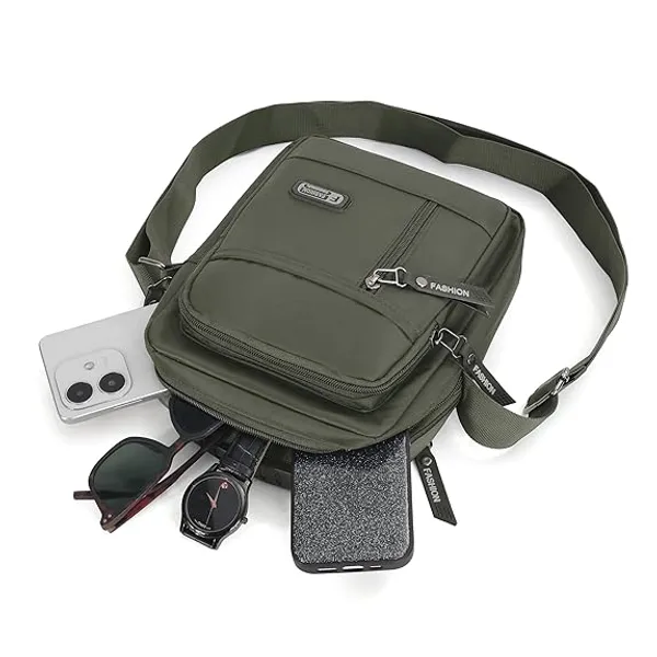 J2_LEATHER_green_Nylon_Crossbody_Bag_For_Men