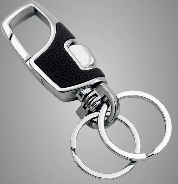 Silver_&_Black_Stainless_steel_Keychain_For_Unisex