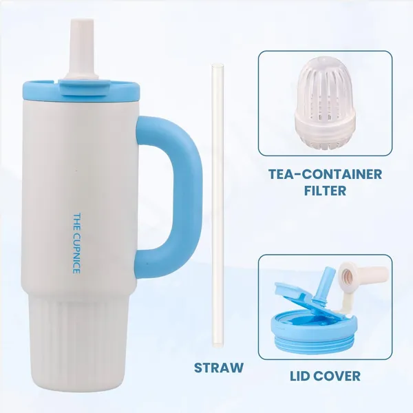 White_1000Ml_Stainless_Steel_Tumbler_With_Lid,_Straw_&_Tea_Filter_|_Hot_And_Cold_Double_Insulated_Sipper_Mug_|_100%_Leak_Proof_Coffee_Tumbler_Cupholder_For_Office,_Gym,_Travelling