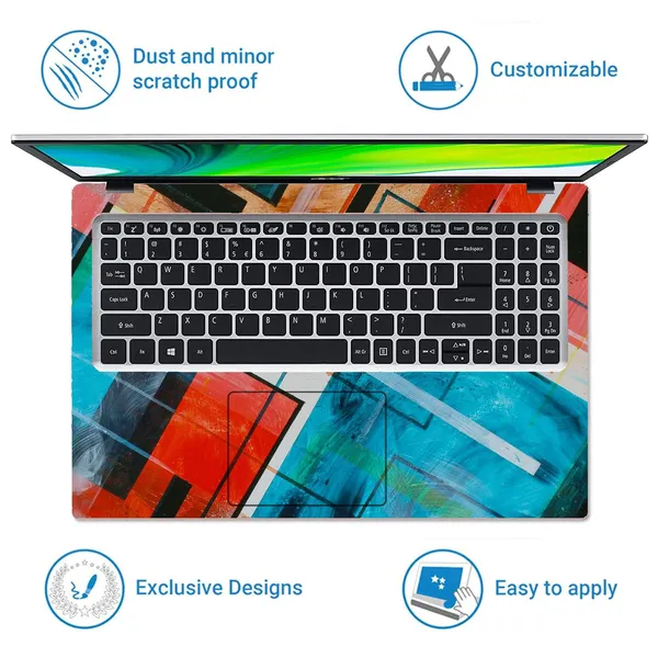 Blue_All_In_One_Laptop_Skin_Sticker_Full_Body_Vinyl_Decal_With_Keyboard_Protector_Anti_Scratch_&_Easy_To_Apply_Abstract_Blue_Art