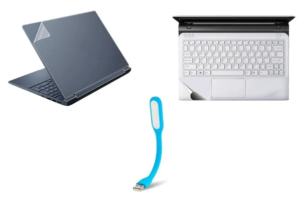 Transparent_Laptop_Skin_With_Full_Trackpad_Protector_For_All_Laptops,_Glossy_With_Flexible_Portable_Usb_Led_Light_For_Night_Use