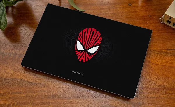 Black_Protective_Laminated_Laptop_Skin_Compatible_For_All_15.6_Inch_Laptops_Bold_Spider_Web_Design_Vinyl_Sticker_Scratch_Resistant_Protective_Film