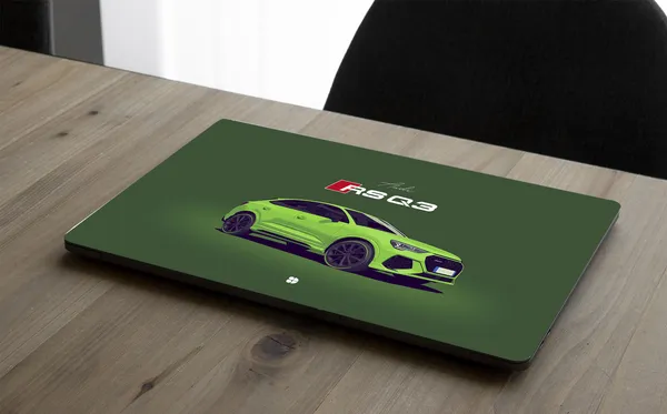 Dark_Green_Premium_Vinyl_Illustrations_Theme_Glossy_Finish_Laptop_Skin_Sticker_Compatible_For_15.6_Inch