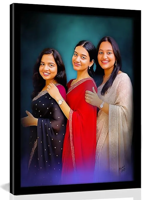 Customized_Three_Person_Digital_Oil_Painting_from_Photo_|_Family/Friends/Siblings_Portrait_|_Photo_to_Painting_Artwork_|_A4_&_A3