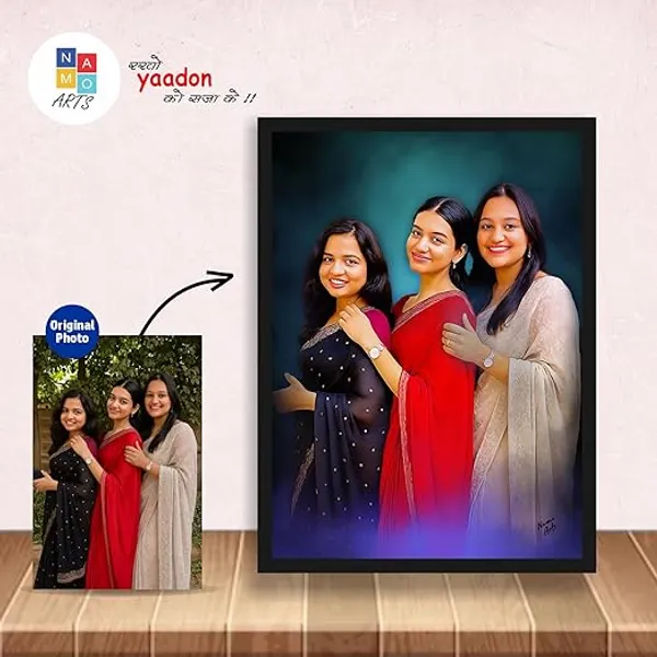 Customized_Three_Person_Digital_Oil_Painting_from_Photo_|_Family/Friends/Siblings_Portrait_|_Photo_to_Painting_Artwork_|_A4_&_A3