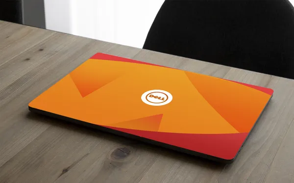 Orange_Premium_Vinyl_Signs_&_Symbols_Theme_Glossy_Finish_Laptop_Skin_Sticker_Compatible_For_15.6_Inch