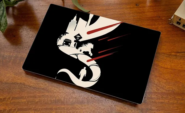 Black_Stylish_Laptop_Skin_Lamination_Vinyl_Sticker_Hd_Quality_Compatible_For_15.6_Inch_Scratch_Resistant_Waterproof_Removable_Cover_Easy_To_Apply_And_Peel