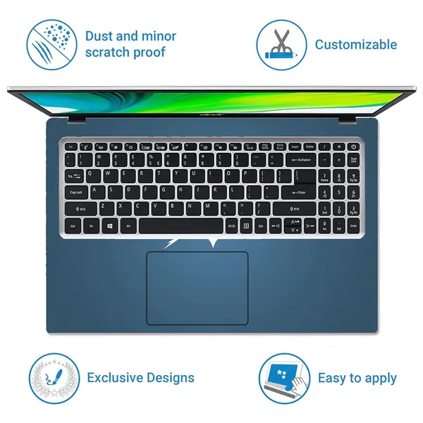 Blue_Full_Body_Laptop_Skins_Compatible_For_Laptops_Till_15'6_Inches_Sleek_&_Stylish_Dark_Laptop_Skins_Premium_Protection_With_Modern_Designs_Easy_To_Apply_Waterproof