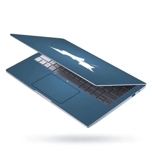 Blue_Full_Body_Laptop_Skins_Compatible_For_Laptops_Till_15'6_Inches_Sleek_&_Stylish_Dark_Laptop_Skins_Premium_Protection_With_Modern_Designs_Easy_To_Apply_Waterproof