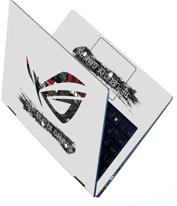 Silver_Premium_Vinyl_Signs_&_Symbols_Theme_Glossy_Finish_Full_Body_Cover_Laptop_Skin_Compatible_For_15.6_Inch