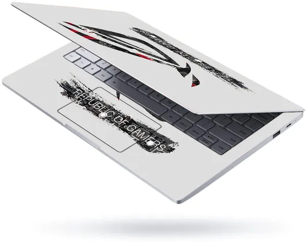 Silver_Premium_Vinyl_Signs_&_Symbols_Theme_Glossy_Finish_Full_Body_Cover_Laptop_Skin_Compatible_For_15.6_Inch