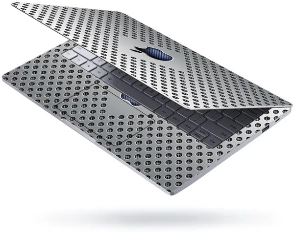 Silver_Premium_Vinyl_Signs_&_Symbols_Theme_Glossy_Finish_Full_Body_Cover_Laptop_Skin_Compatible_For_15.6_Inch