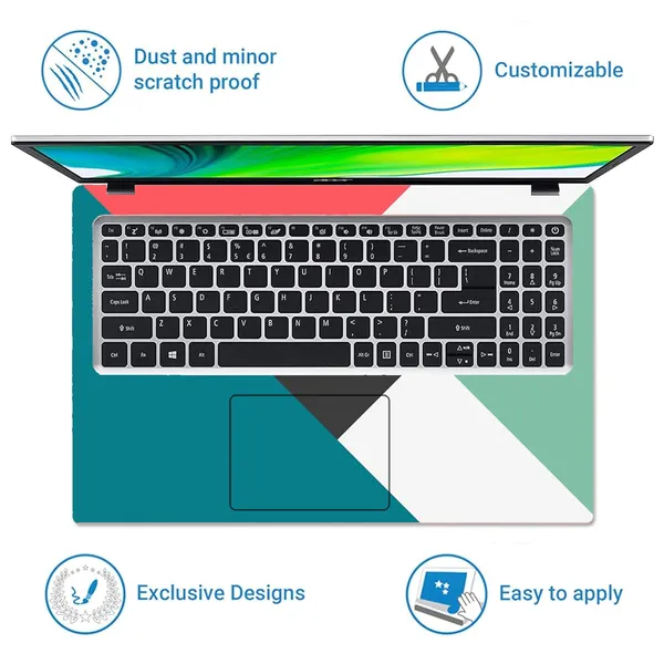 Teal_Laptop_Skin_For_Laptops,_Skins_Stickers_Wallpaper_Vinyl_Decal_Cover_For_All_Models,_Macbook_And_Adhesive