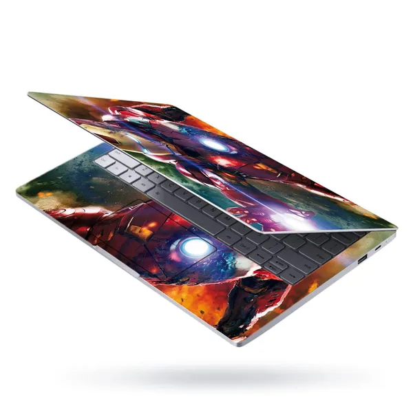 Multicolor_Full_Body_Laptop_Skins_Sticker_Laminated_Hd_Quality_Vinyl_Fits_Upto_15.6_Inches_Compatible_For_Dell,_Lenovo,_Acer,_Hp,_Asus_Ironman_In_Action