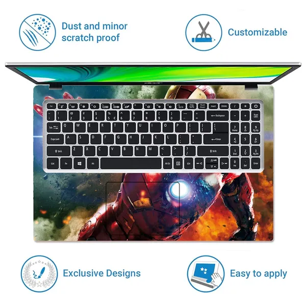 Multicolor_Full_Body_Laptop_Skins_Sticker_Laminated_Hd_Quality_Vinyl_Fits_Upto_15.6_Inches_Compatible_For_Dell,_Lenovo,_Acer,_Hp,_Asus_Ironman_In_Action
