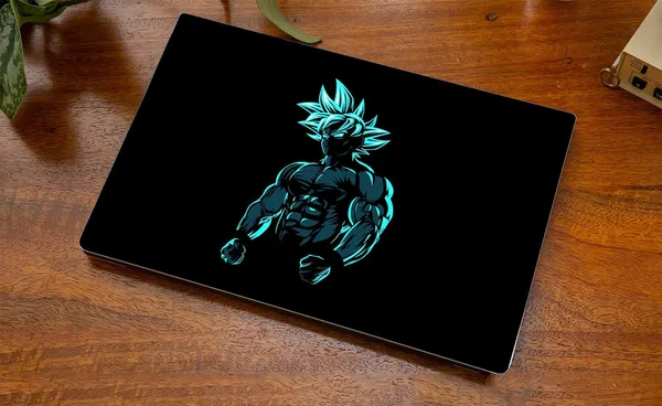 Black_Laminated_Laptop_Skin_Tailored_Fit_For_All_15.6_Inches,_Ultra_Slim,_Matte_Finish,_Scratch_Resistant,_Easy_Peel_&_Stick_Goku