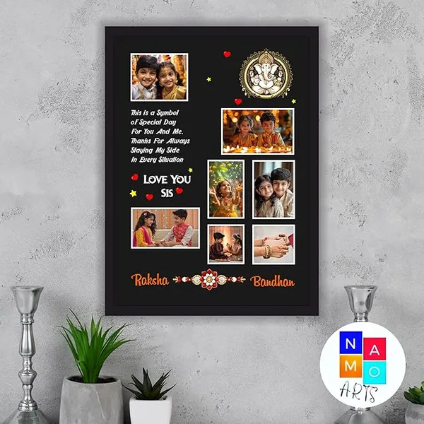 Personalized_Raksha_Bandhan_Photo_Frame_|_Custom_Brother_Sister_Picture_Collage_Gift_with_Quote_|Black_Theme