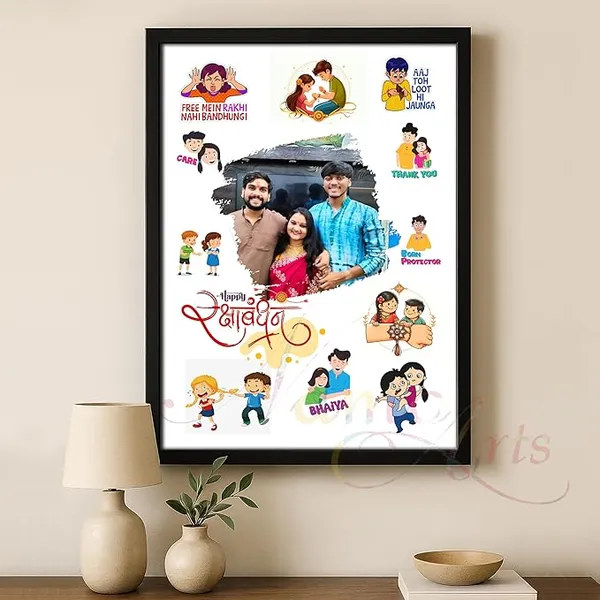 Personalized_Raksha_Bandhan_Photo_Frame_|_Custom_Brother_Sister_Siblings_Rakhi_Gift_with_Cartoon_Illustrations_Wall_Frame