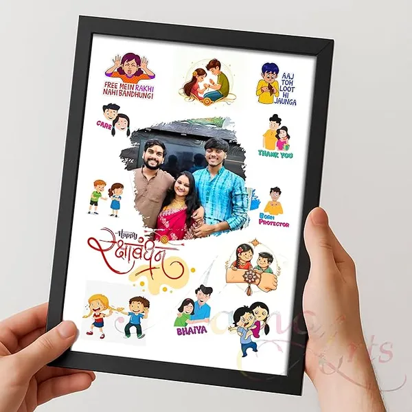 Personalized_Raksha_Bandhan_Photo_Frame_|_Custom_Brother_Sister_Siblings_Rakhi_Gift_with_Cartoon_Illustrations_Wall_Frame