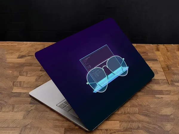 Black_Elegant_Glossy_Laptop_Skin_For_15.6_Inch_Laptop_Decal_Laminated_Vinyl_Cover_Durable_Vinyl_Fingerprint_Resistant_Simple_Peel_&_Stick