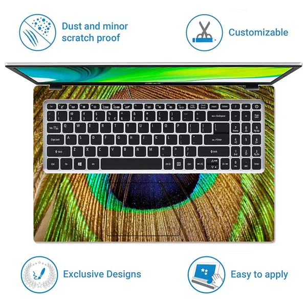 Peacock_Laptop_Full_Body_Skin_Sticker_Vinyl_Wrap_For_Complete_Laptop_Protection_Waterproof_&_Aesthetic_Peacock_Krishna_Feather