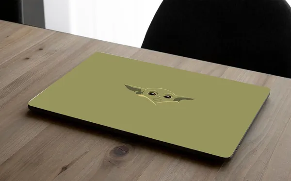 Olive_Green_Laptop_Skin_Made_To_Fit_15.6_Inch_Ultra_Thin,Laminated_Matte_Finish_And_Scratch_Resistant_Easy_To_Apply_And_Remove_No_Residue