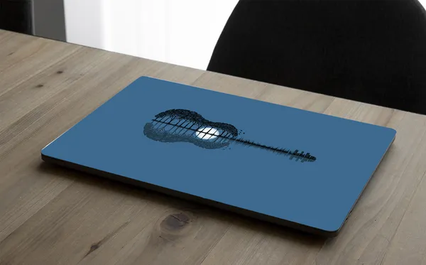 Teal_Blue_Premium_Vinyl_Illustrations_Theme_Laptop_Skin_Sticker_Compatible_For_15.6_Inch