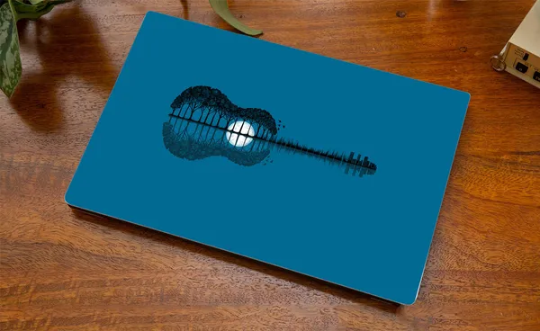 Teal_Blue_Premium_Vinyl_Illustrations_Theme_Laptop_Skin_Sticker_Compatible_For_15.6_Inch