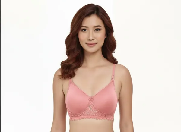 Peach_Pink_Cotton_Blend_Padded_Bra_For_Women