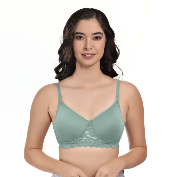 Light_Mint_Green_Cotton_Blend_Padded_Bra_For_Women