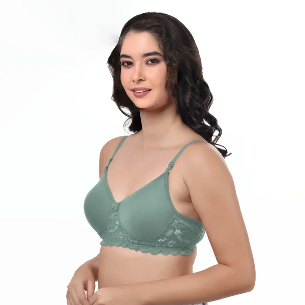 Light_Mint_Green_Cotton_Blend_Padded_Bra_For_Women