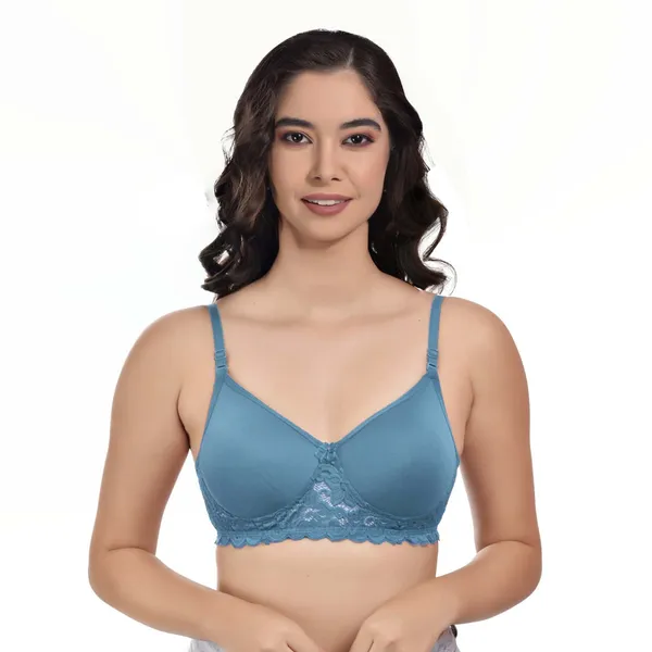 Dusty_Blue_Cotton_Blend_Padded_Bra_For_Women
