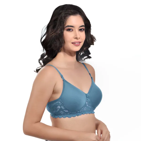 Dusty_Blue_Cotton_Blend_Padded_Bra_For_Women